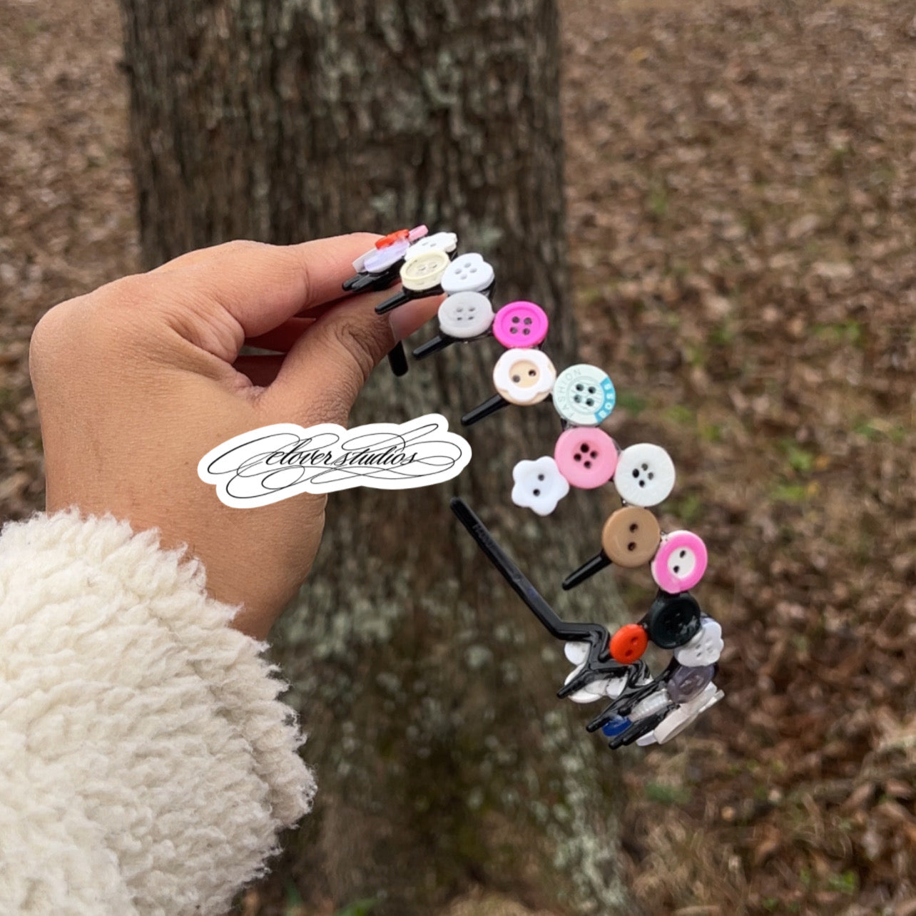 As cute as a button headband
