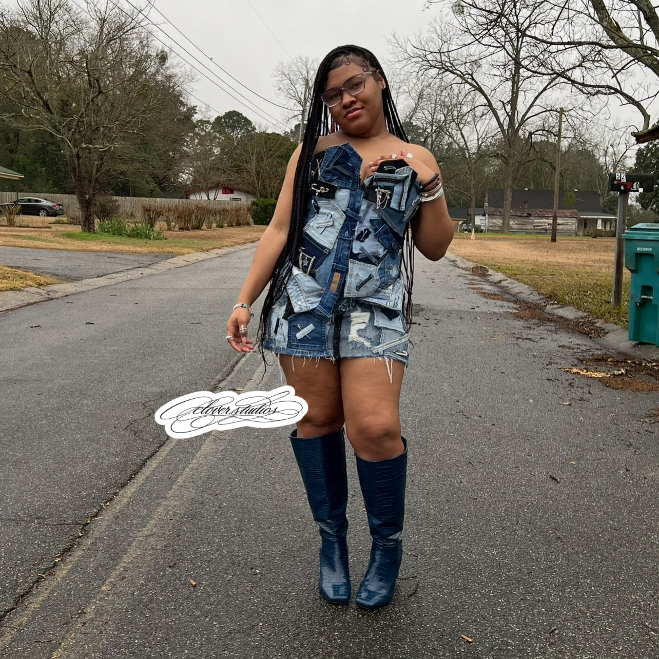 Scrap denim set